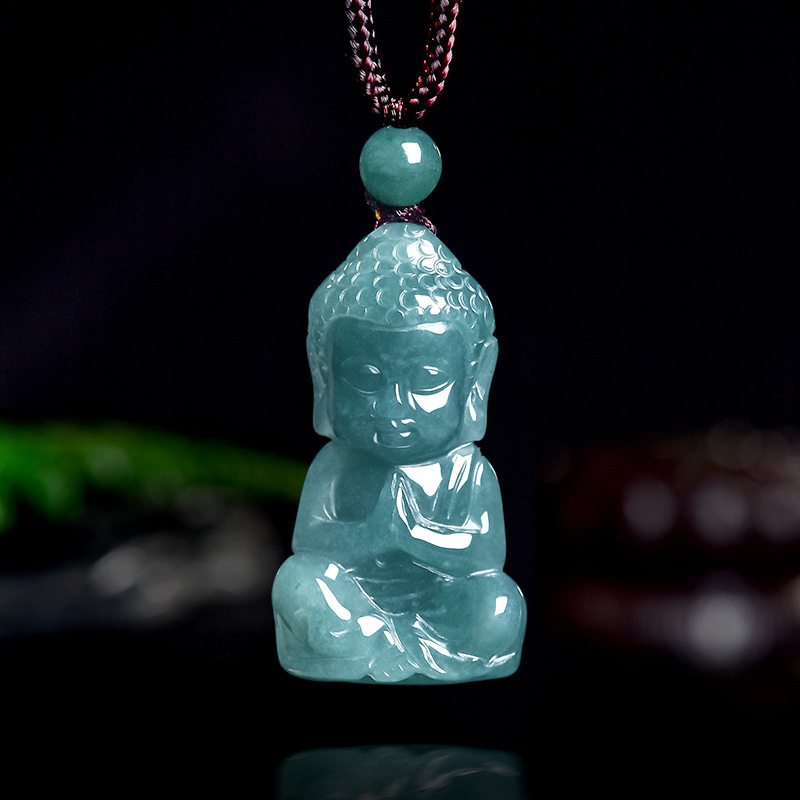Jewelry & Watches Bench - Collier Pendentif Bouddha Bébé en Jade