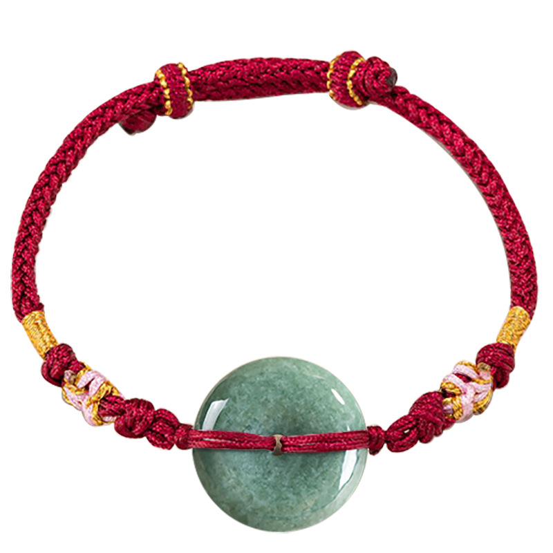 Jewelry & Watches Bench - Bracelet beignet en jadéite verte du