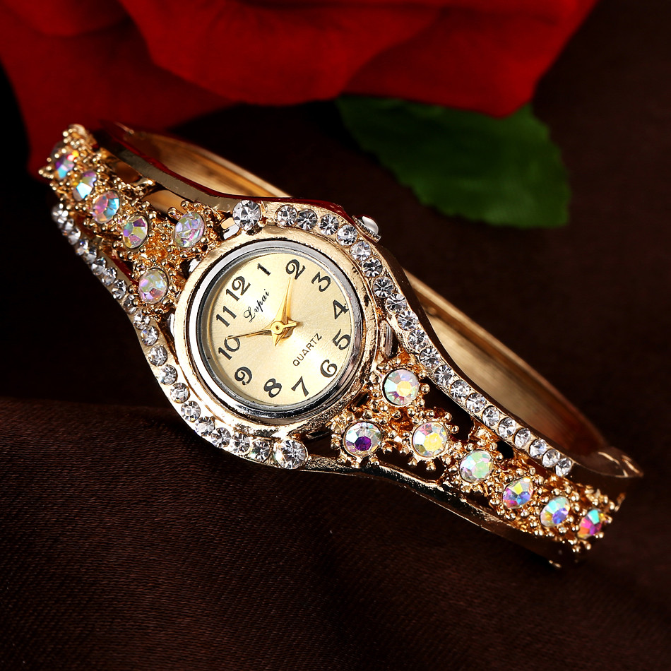 Jewelry Diamond Watches - Montre-Bracelet de luxe pour femmes, lunette