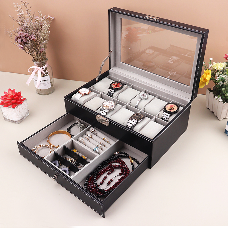 Boîte de montre en cuir PU, su - Best Jewelry Watches avis et prix