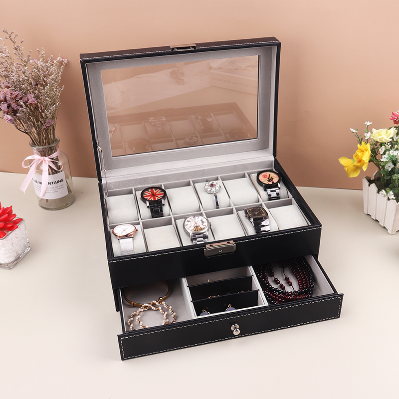 Boîte de montre en cuir PU, su - Best Jewelry Watches avis et prix