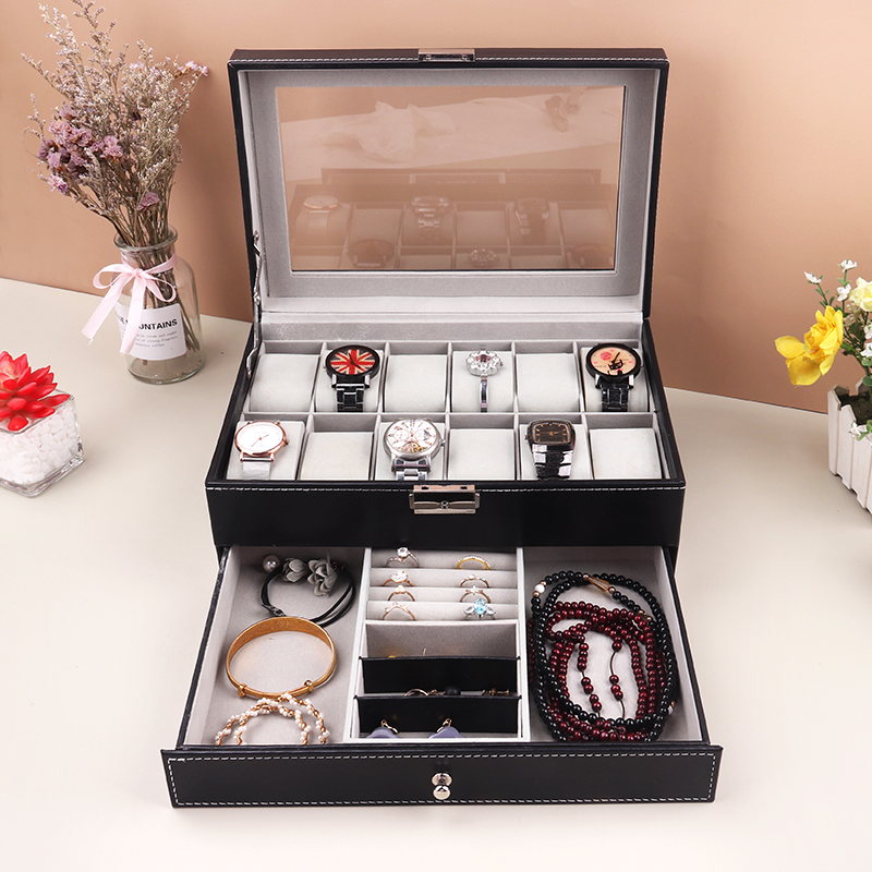 Boîte de montre en cuir PU, su - Best Jewelry Watches avis et prix