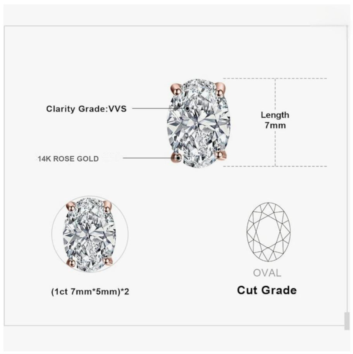 14K or physique véritable or l - Diamond Stud Earrings avis et prix