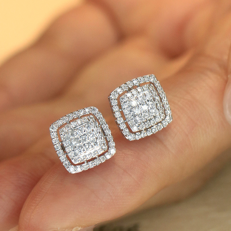 Bijoux de luxe Aazuo, boucles  - Diamond Stud Earrings avis et prix