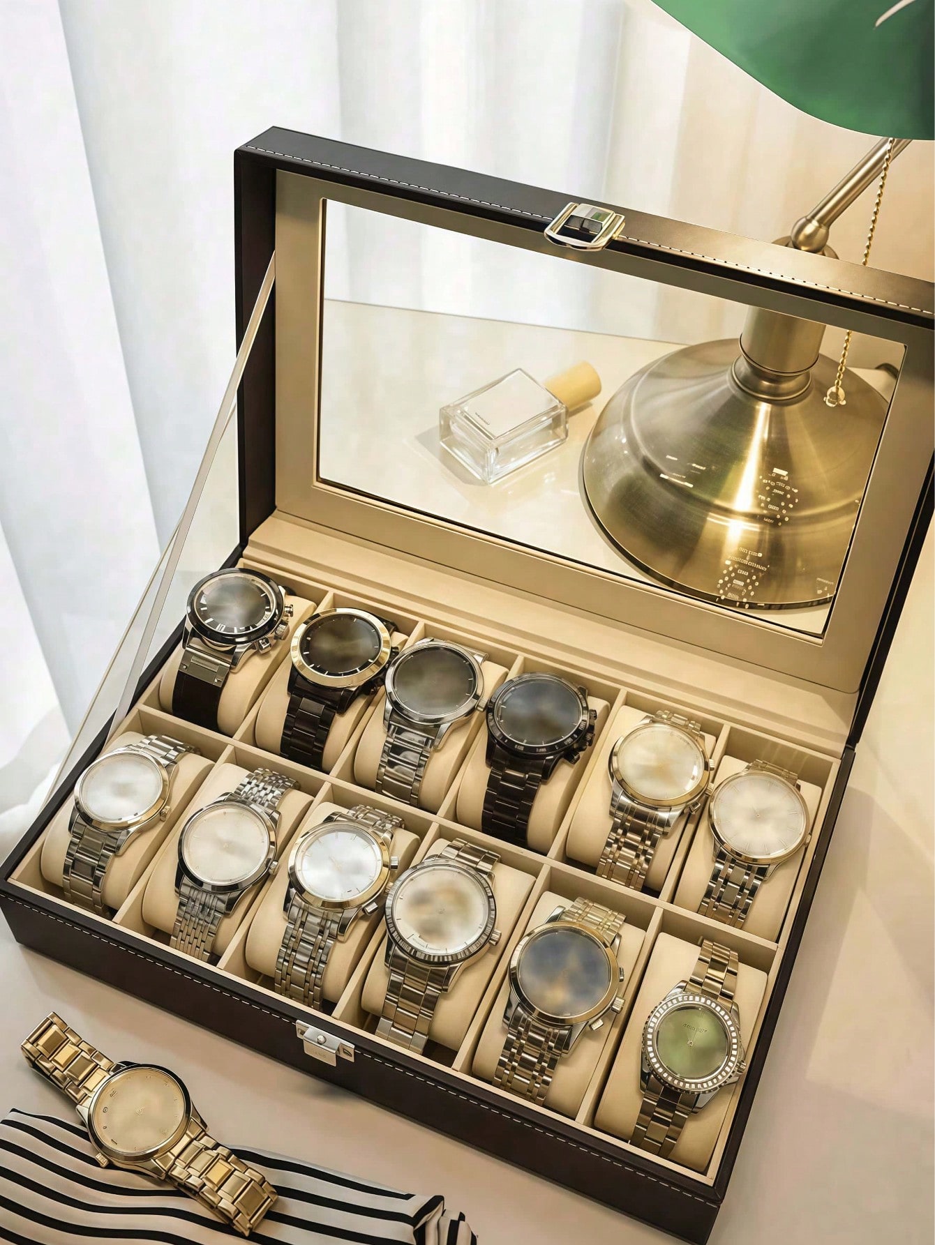 Boîte à montres en cuir avec s - Jewelry Watches For Women avis et prix